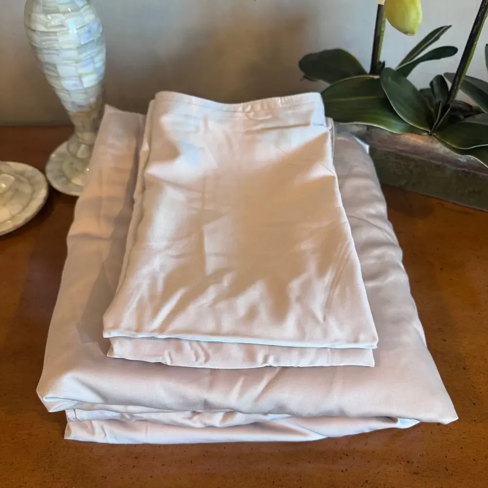 Quince Bamboo Duvet Cover Set Soft Blush Full/Queen NWOT